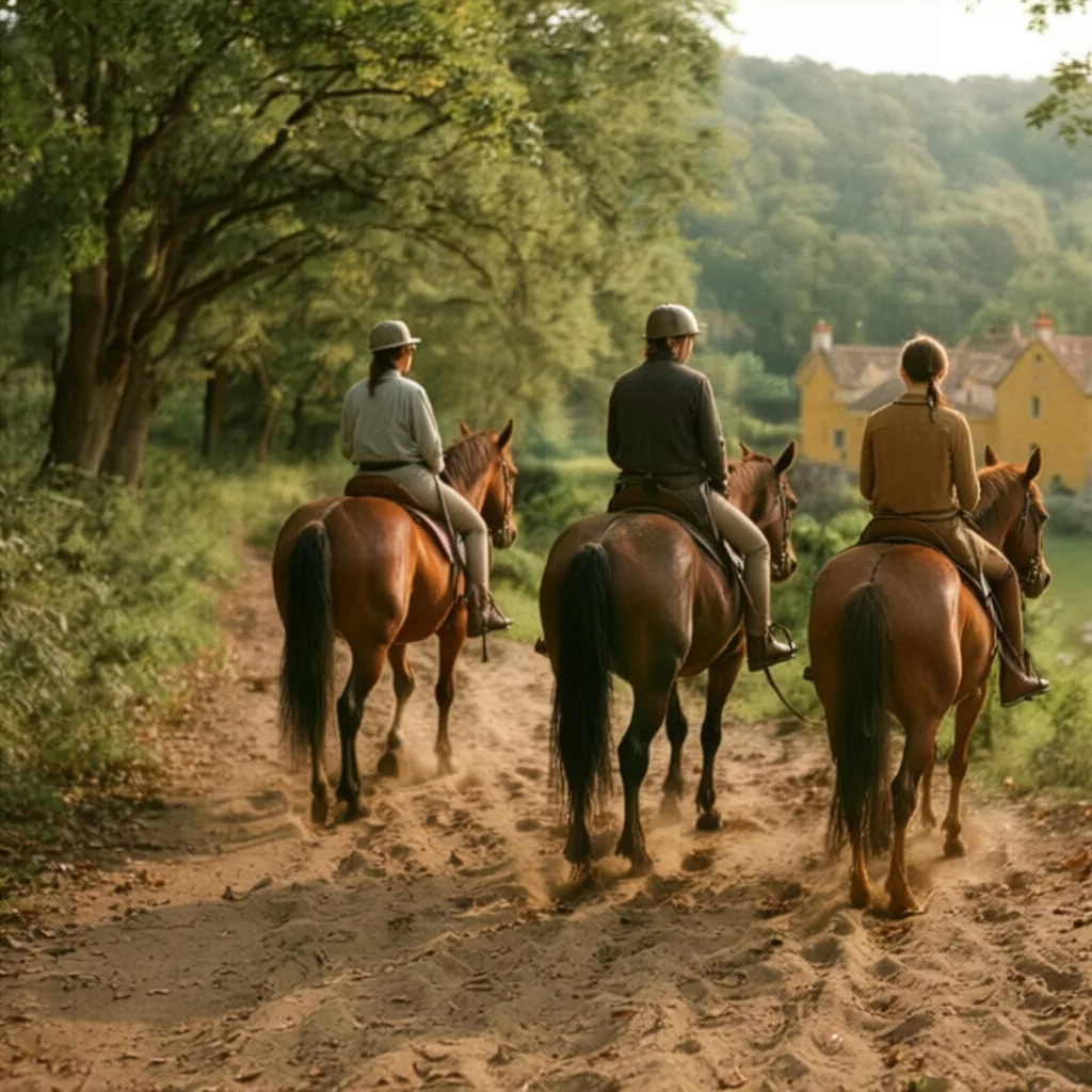 Balade à cheval en Dordogne, autour de Nadaillac