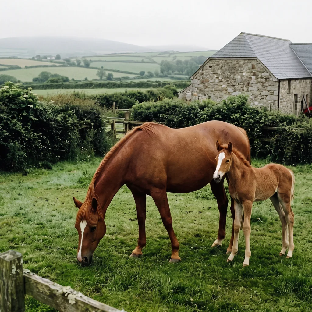 Élevage de chevaux au Domaine Des Garennes, Nadaillac