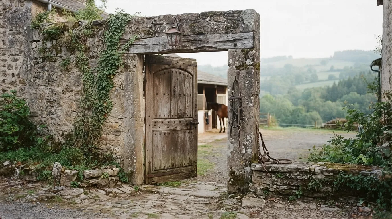 Entrée du Domaine Des Garennes, centre équestre à Nadaillac